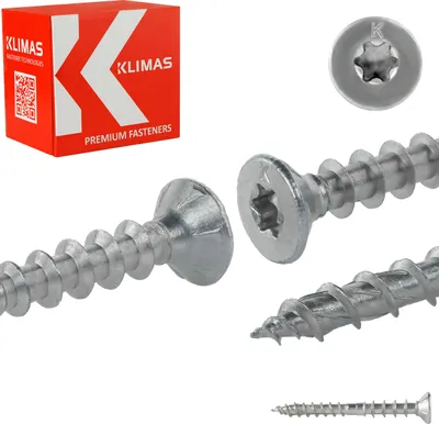 A product shot of screws and their packaging.