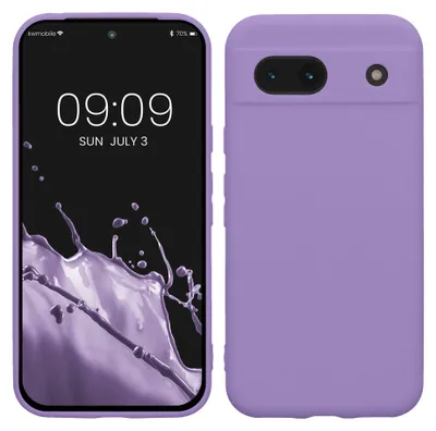 Produktbild von kwmobile Handyhülle für Google Pixel 8a Hülle - weiches Handy Silikon Case - Schutzhülle Cover - Veilchen Lila