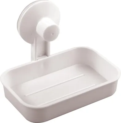 Produktbild von MSV Seifenschale Seifenablage zum Hängen im Bad Badezimmer weiß - mit Saugnäpfen