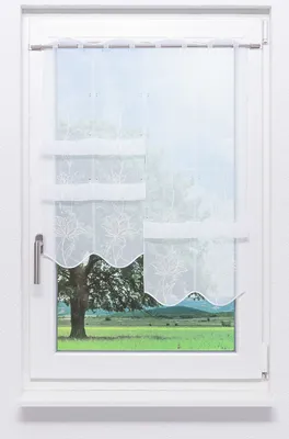 Produktbild von Panneaux Kelchblüten Plauener Spitze - (BxH) 128x95cm in beige