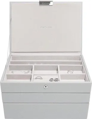 Produktbild von Famanu Schmuckaufbewahrungsboxen Set - Mittelgrau