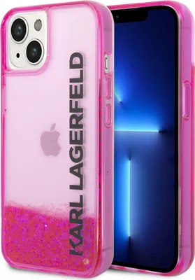 Obrázek produktu pro Karl Lagerfeld KLHCP14SLCKVF iPhone 14 / 15 / 13 6,1" růžové/růžové ochranné pouzdro Hardcase Liquid Glitter Elong