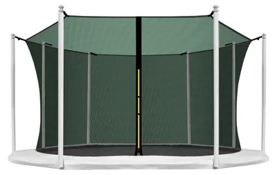 Obrázek produktu pro INLEA Vnitřní ochranná síť na trampolínu o celkovém průměru 366 cm pro 8 tyčí – tmavě zelená