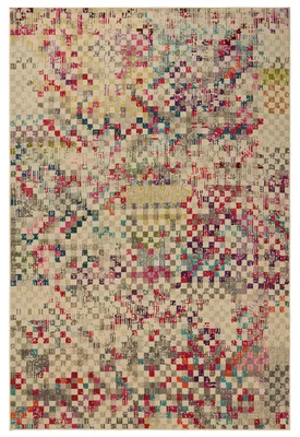 Vintage-Teppich 80x150 cm, mehrfarbig, pflegeleicht, für Fußbodenheizung