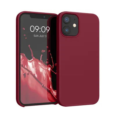 Produktbild von kwmobile Handyhülle für iPhone 12 mini Hülle, für iPhone 12 mini Case - Hülle Silikon - kabelloses Laden - Rhabarber Rot