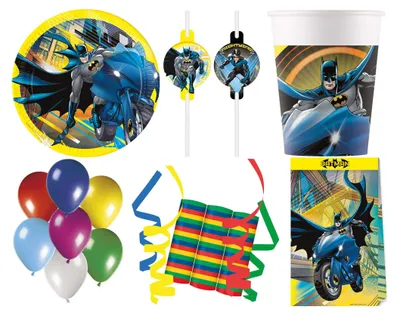 Produktbild von 157-tlg. Set Kindergeburtstag Party Feier Fete Deko Motto Batman Rogue Rage