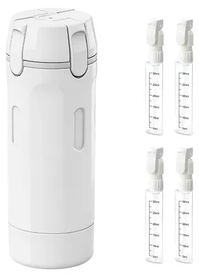 Produktbild von Reisebehälter-Set 4-in-1 für Toilettenartikel mit Etiketten