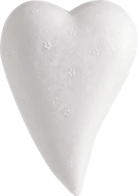 Produktbild von Styroporform "Herz - Tropfenform" 8 x 3,5 x 2,5 cm