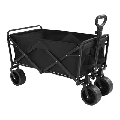 Obrázek produktu pro Ruční vozík, zahradní vozík, skládací vozík, skládací ruční vozík, černý, pro venkovní použití, max. 115 kg