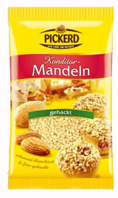 Zdjęcie produktu dla Migdały cukiernicze Pickerd posiekane, delikatnie blanszowane, drobno posiekane 100 g