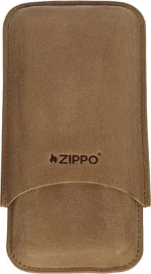 Produktbild von Zippo 3er Zigarrenetui Leder Natur Vintage