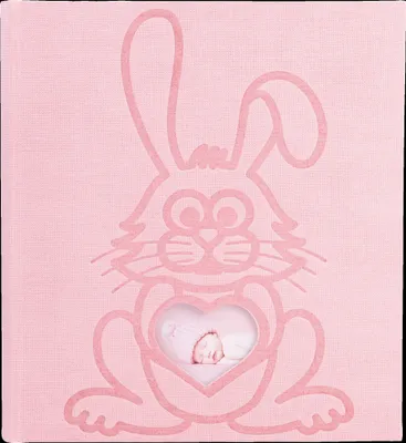Produktbild von Exacompta 16564E Fotoalbum TEDDY 29x32 cm, 60 Seiten weiß, Einband Kaninchen - Rosa