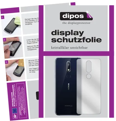 Produktbild von 6x Schutzfolie für Nokia 7.1 Rückseite klar Displayschutzfolie Display Schutz