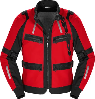 Image de Veste textile pour moto Spidi Enduro Pro, noir/rouge, XL