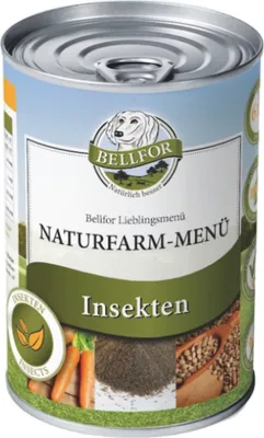 Produktbild von Bellfor Hypoallergenes Hundefutter Nass mit Insekten - Naturfarm-Menü - 400g