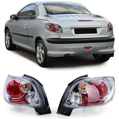 Obrázok produktu pre Zadné svetlá s čírym sklom pre model Peugeot 206 CC Coupe Cabrio, rok výroby 2000-2008