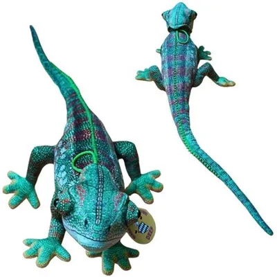 Obrázek produktu pro Plyšový chameleon, 50 cm, zelený, plyšová ještěrka, plyšové zvíře, plaz