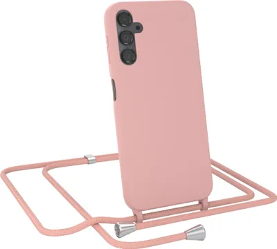 Custodia Trasparente Con Cordino Per IPhone 14 - Morbida In TPU Con Cinturino Regolabile Da 1,5 M - Grigia - 5