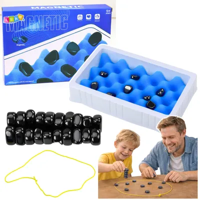 Zdjęcie produktu dla Strategiczna gra zręcznościowa Magnetic Stones z 40-częściową planszą.
