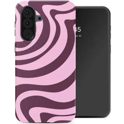 Image de Selencia Vivid Backcover pour Samsung Galaxy A37 (5G) - Wavy Swirl Pink Plum