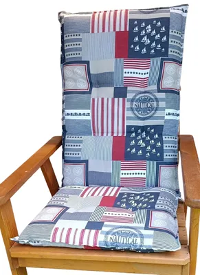 Produktbild von Hochlehnerauflage Hochlehner Auflage Kissen Polster Karina Gr. 120 x 50 cm Uniko Nautical