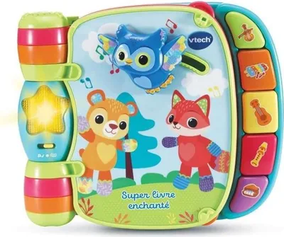 Immagine prodotto di Libro interattivo per bambini VTECH BABY Super Libro di Baby Loulous, 6-36 mesi, blu
