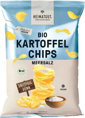 Produktbild von Heimatgut  Kartoffel Chips Meersalz 125g