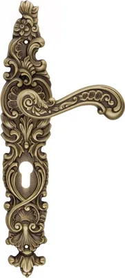 Produktbild von Casa Padrino Barock Türklinken Set Messing Patiniert 14,5 x H. 35 cm - Barockmöbel