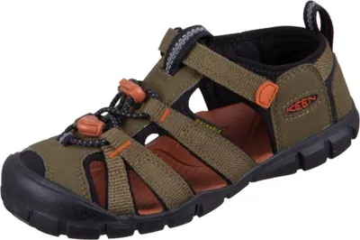 Produktbild von Keen Jugendliche Seacamp II CNX Sandale dark olive/gold flame 32-33