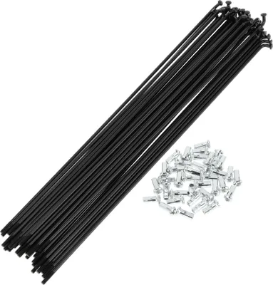 Produktbild von 1 Satz Universal-Fahrradspeichen 12G 253mm Länge Fahrradrad Speichen Nippel Schwarz Kohlenstoffstahl