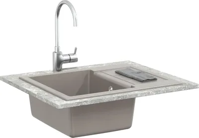 Zdjęcie produktu dla vidaXL Umywalka szara 620 x 500 mm 80% kwarcu i 20% żywicy
