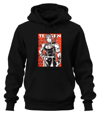 Zdjęcie produktu dla Tengen Uzui Anime Demon Hunter Cosplay Gift Japan Y2K Streetwear Uni  Bluza z kapturem, Czarny, 3XL