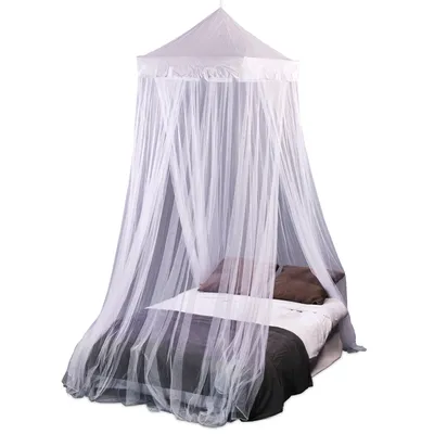 Produktbild von Deconet Moskitonetz Castle XXL - Oberrahmen 90x90cm / 14.Meter Umfang WEISS 2 Pers