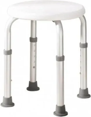 Image de Tabouret de douche circulaire réglable en aluminium anodisé