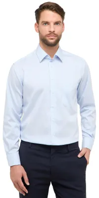 Produktbild von Hemd Eterna Comfort-Fit hellblau gestreift Baumwolle
