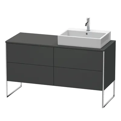 Produktbild von Waschtischunterbau XSQUARE 778x1400x548mm Be rechts graphit matt graphit matt