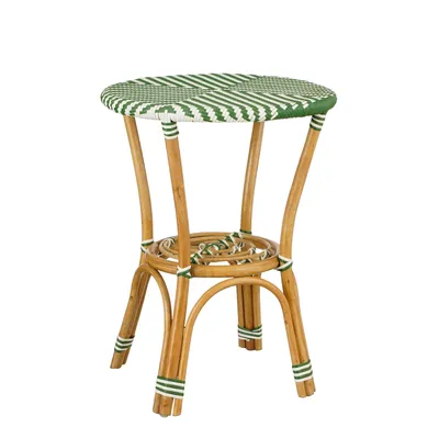 Produktbild von Mica Decorations Mandox Bistrotisch – H66 x Ø50 cm – Dunkelgrün, Weiß