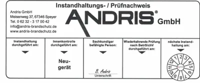 Produktbild von Wassernebel-Feuerlöscher 6L AF mit Manometer auch für Fett-Brände geeignet, inkl. Wandhalterung, Standfuß & ANDRIS® Prüfnachweis mit Jahresmarke