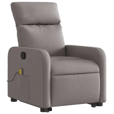 Image de Fauteuil de massage avec releveur Taupe Tissu