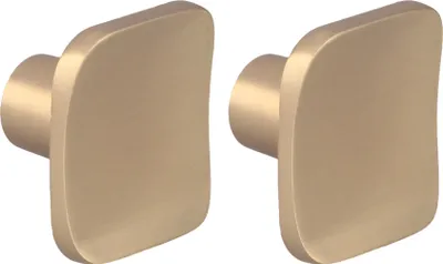 Immagine prodotto di Natural Goods Berlin maniglie per mobili rotonde KONKAV, pomelli per mobili 30x27mm, pomelli per armadi adatti a spessori di ante di 15-22mm, maniglie per armadi da cucina, cassettiere, credenze ecc., oro (spazzolato), 2 pezzi