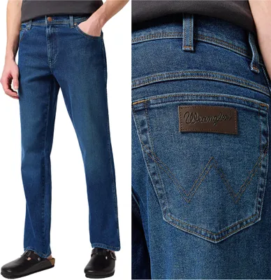 Produktbild von Wrangler TEXAS The Rock Jeans klassische gerade Denim-Hose W31 L32