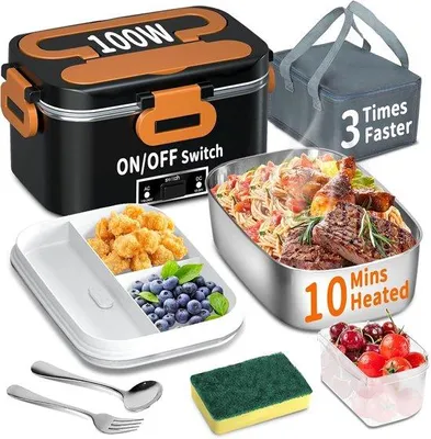 Image de Boîte à lunch électrique - idéale pour les déplacements - portable - 1 pièce