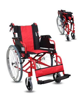 Produktbild von Mobiclinic Rollstuhl faltbar Klapprollstuhl für ältere und behinderte Menschen Selbstfahrender orthopädischer Rollstuhl Leicht Aluminium Torre