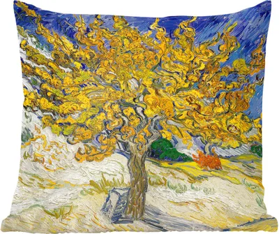 Produktbild von MuchoWow® Zierkissen Sofakissen Wohnzimmer Dekokissen 60x60 cm Maulbeerbaum - Vincent van Gogh - Sitzfläche - Foto Polster