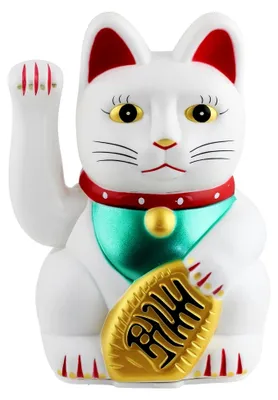 Produktbild von Maneki-Neko - Winkekatze - 13 cm - weiß
