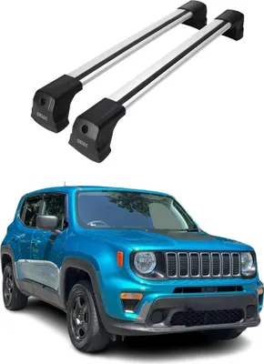 Produktbild von Dachträger Grundtäger für Jeep Renegade 2014-2025 75kg Aluminium Silber 2 tlg