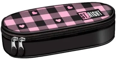 Produktbild von Gepolstertes Federmäppchen mit Innenklappe Rosa kariert St.Right Majewski