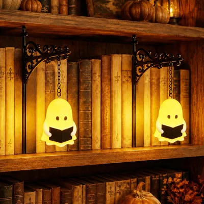 Geister-Laterne Buchstützen – Halloween Buch Nook Ornament