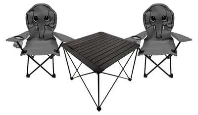 Produktbild von 3tlg Kinder Campingmöbel Set Outdoor Campingstuhl Anglerstuhl Tisch