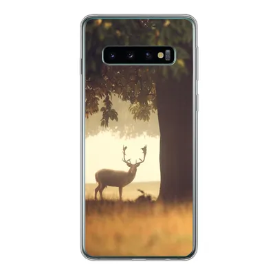 Produktbild von MuchoWow® Handyhülle Schutzhülle Hülle für Samsung Galaxy S10 Hirsche - Bäume - Wald Silikon Softcase Handy Hülle - Handytasche